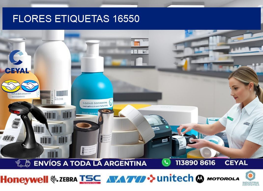 Flores etiquetas 16550
