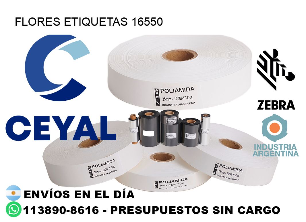 Flores etiquetas 16550