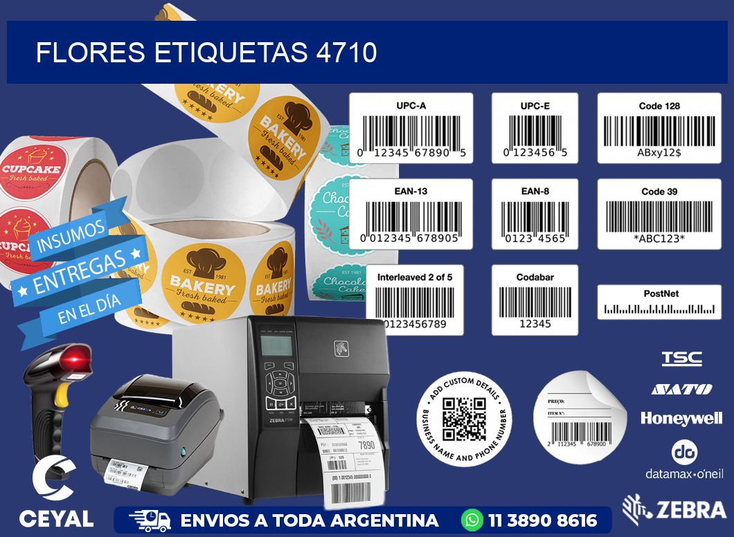 Flores etiquetas 4710