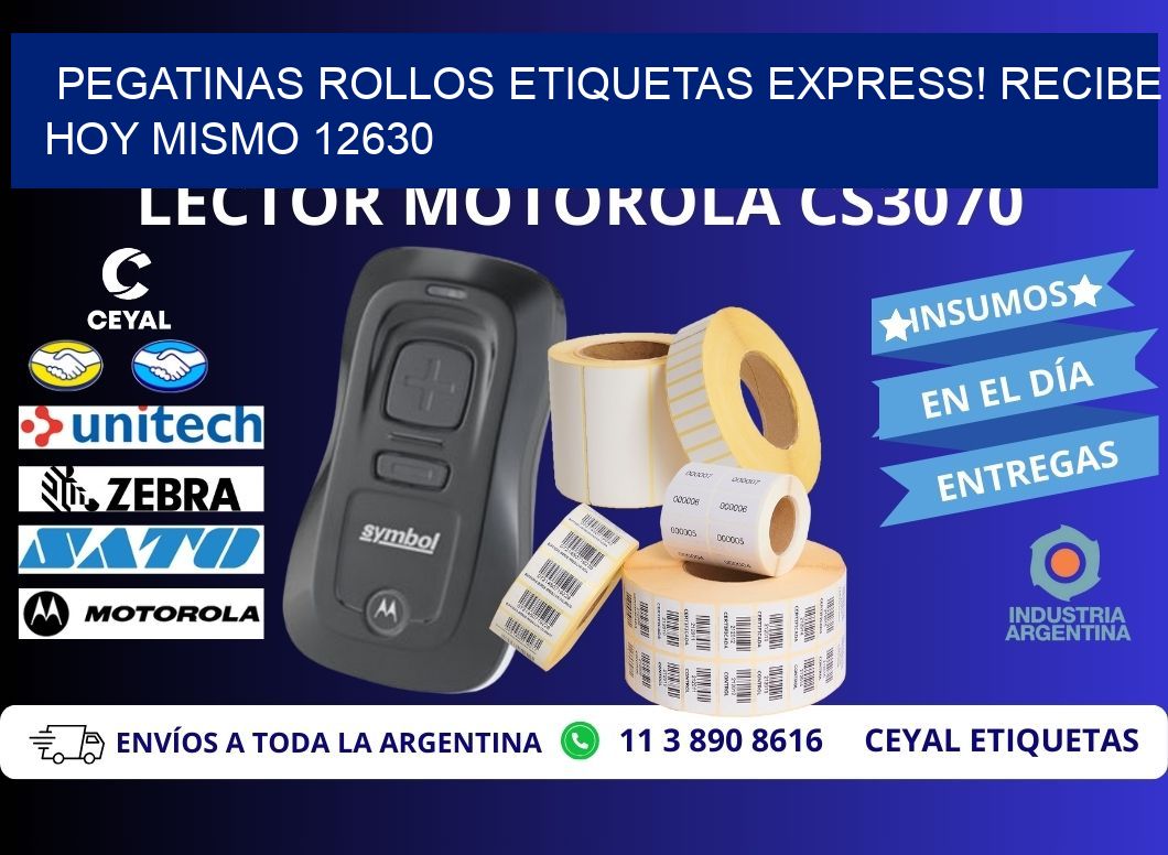 Pegatinas rollos etiquetas Express! Recibe Hoy Mismo 12630