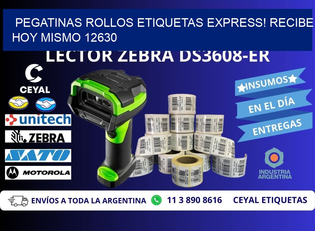 Pegatinas rollos etiquetas Express! Recibe Hoy Mismo 12630