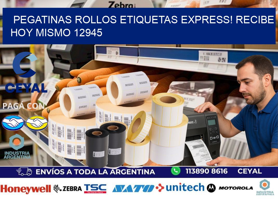 Pegatinas rollos etiquetas Express! Recibe Hoy Mismo 12945