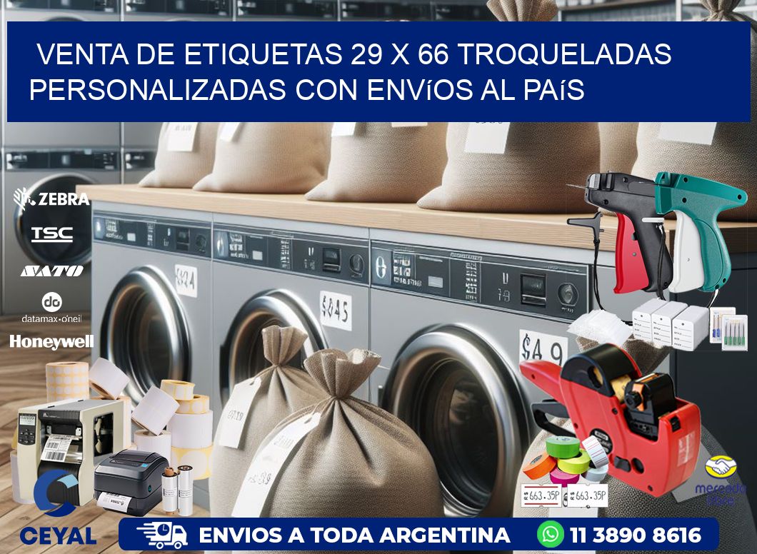 Venta de etiquetas 29 x 66 troqueladas personalizadas con envíos al país