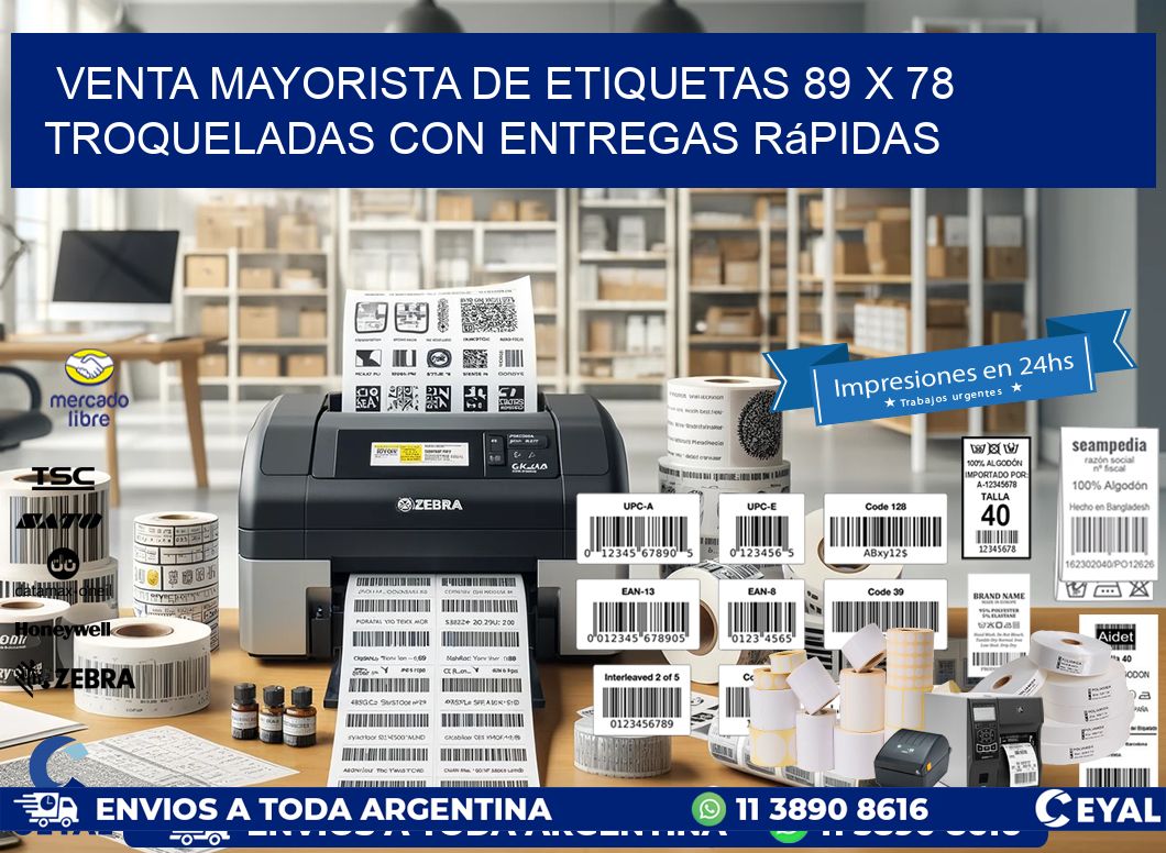 Venta mayorista de etiquetas 89 x 78 troqueladas con entregas rápidas