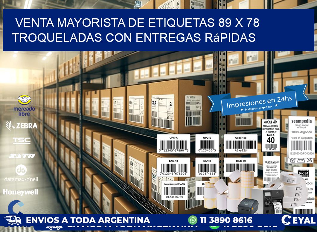 Venta mayorista de etiquetas 89 x 78 troqueladas con entregas rápidas