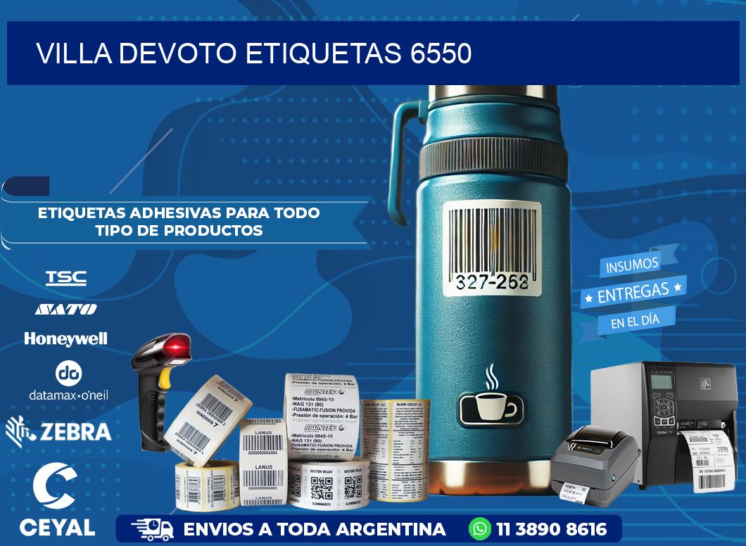 Villa Devoto etiquetas 6550