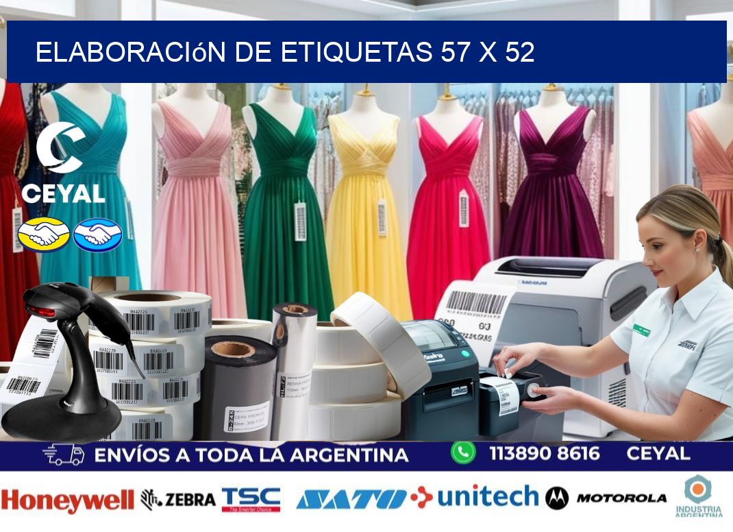 elaboración de etiquetas 57 x 52