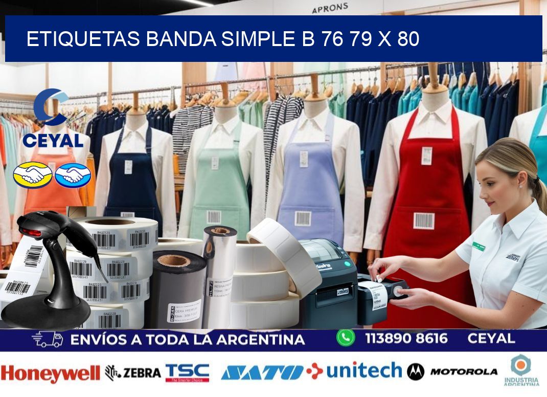 etiquetas banda simple b 76 79 x 80