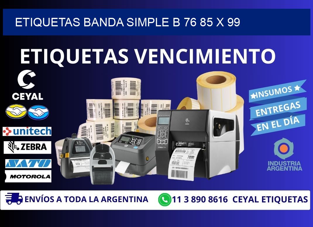 etiquetas banda simple b 76 85 x 99