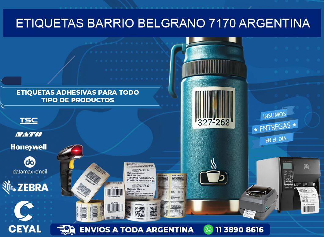 etiquetas barrio belgrano 7170 argentina
