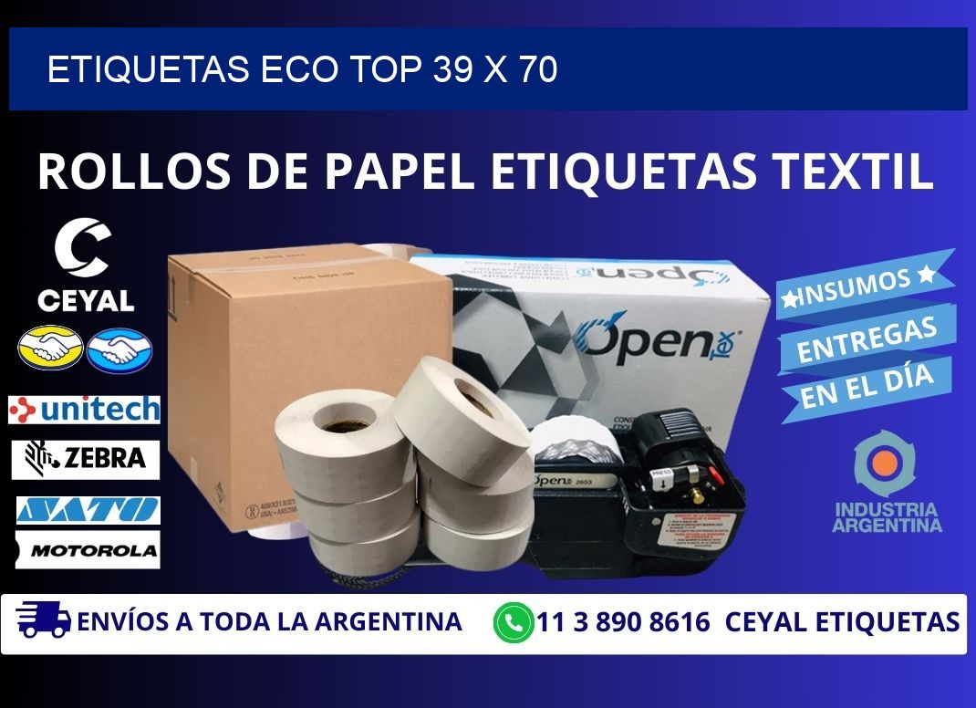 etiquetas eco top 39 x 70