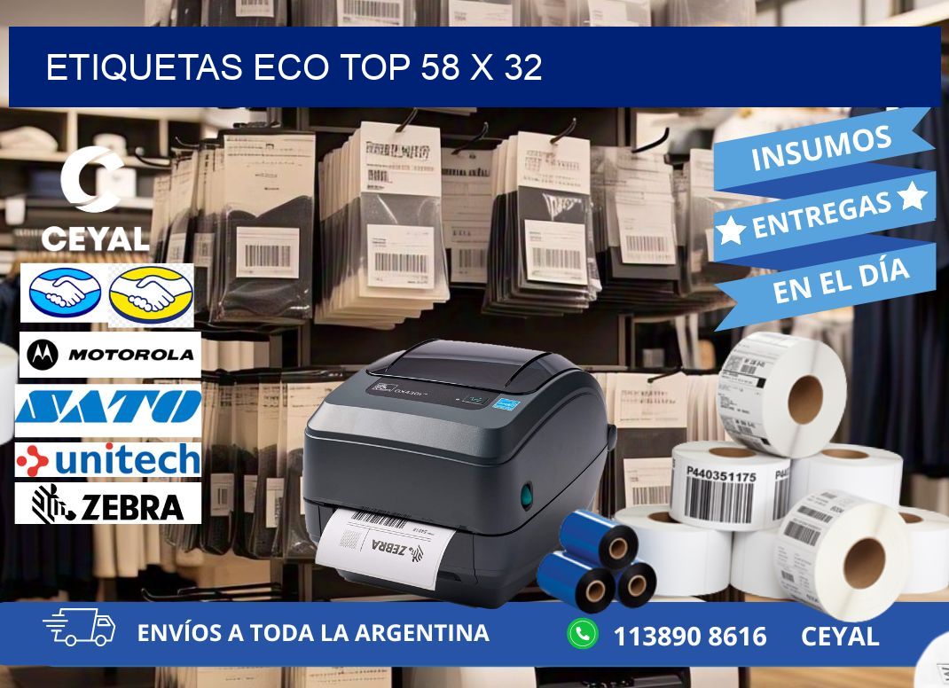 etiquetas eco top 58 x 32