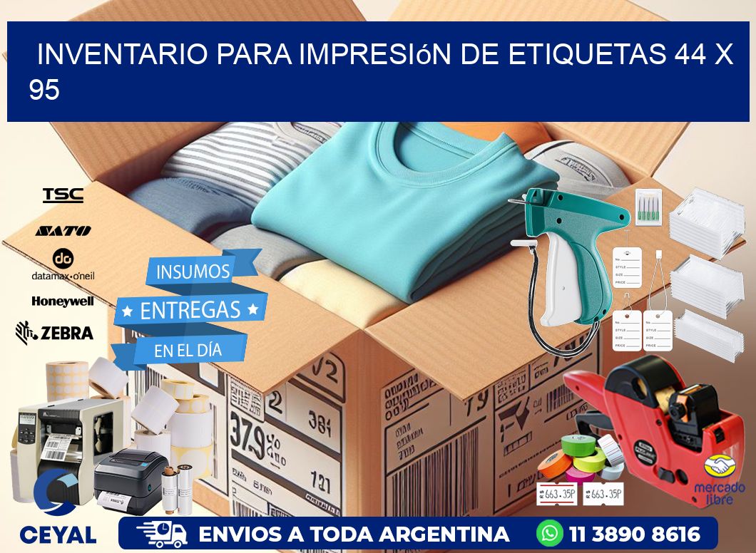 inventario para impresión de etiquetas 44 x 95