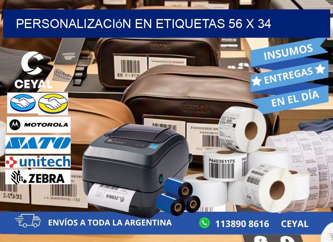 personalización en etiquetas 56 x 34