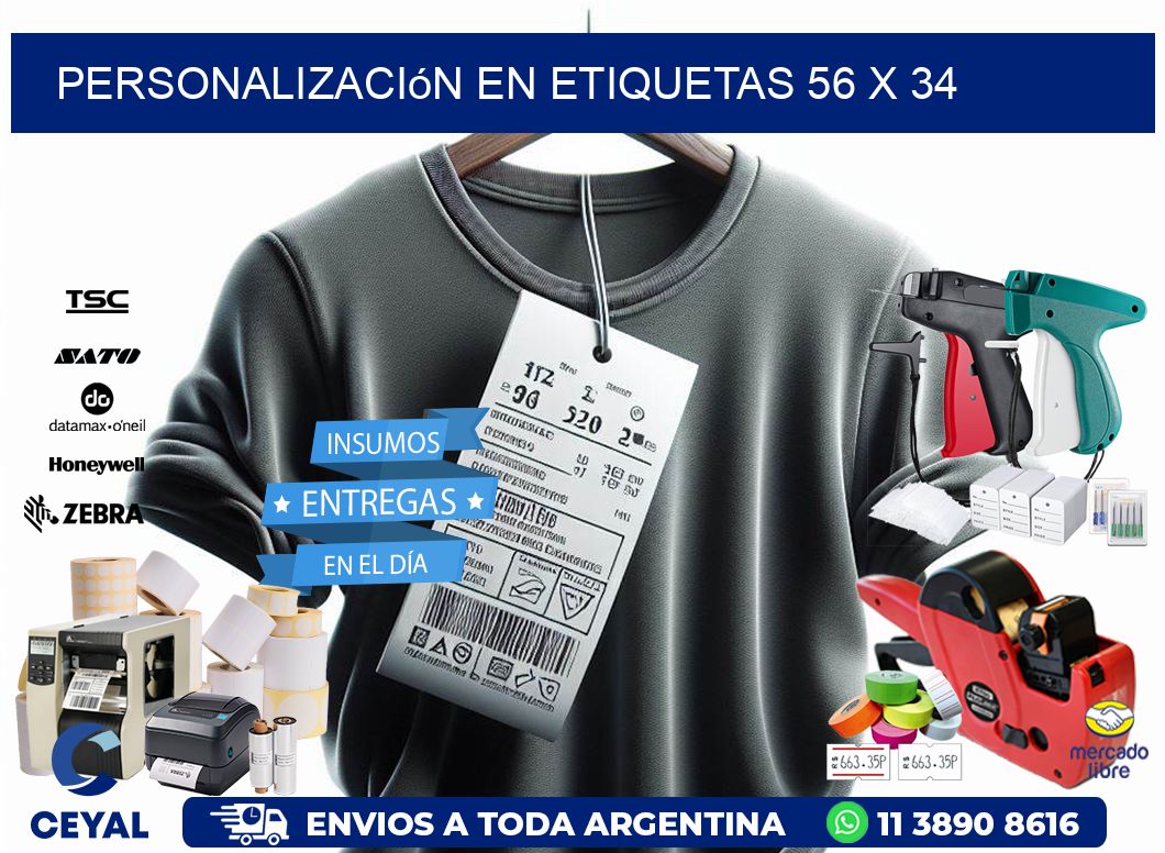personalización en etiquetas 56 x 34