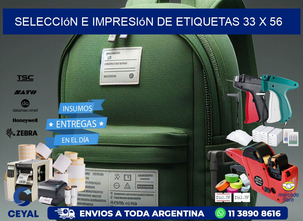 selección e impresión de etiquetas 33 x 56