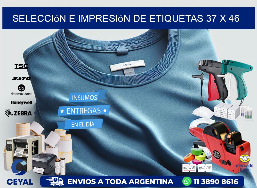 selección e impresión de etiquetas 37 x 46