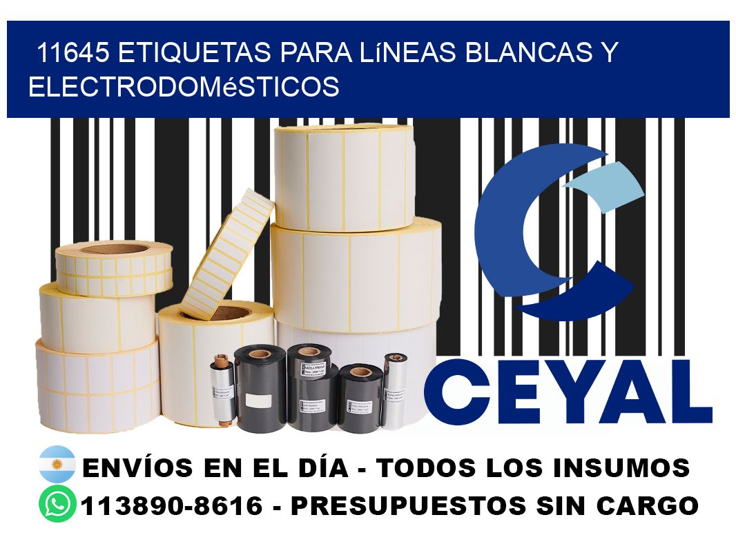 11645 Etiquetas para líneas blancas y electrodomésticos