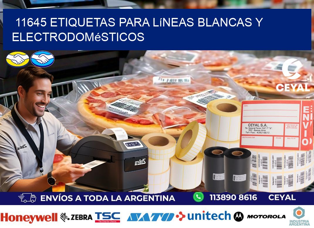 11645 Etiquetas para líneas blancas y electrodomésticos