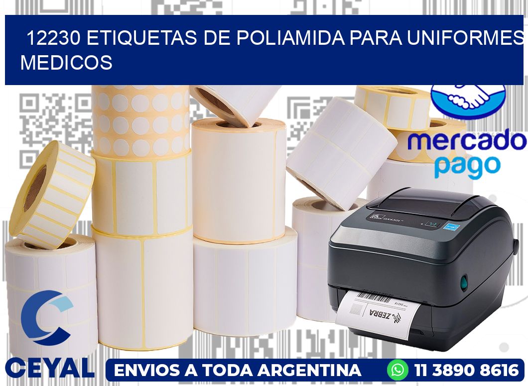 12230 Etiquetas de poliamida para uniformes medicos