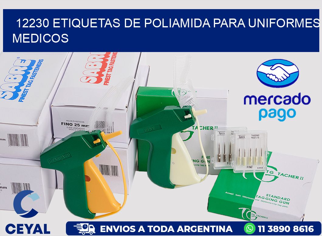 12230 Etiquetas de poliamida para uniformes medicos