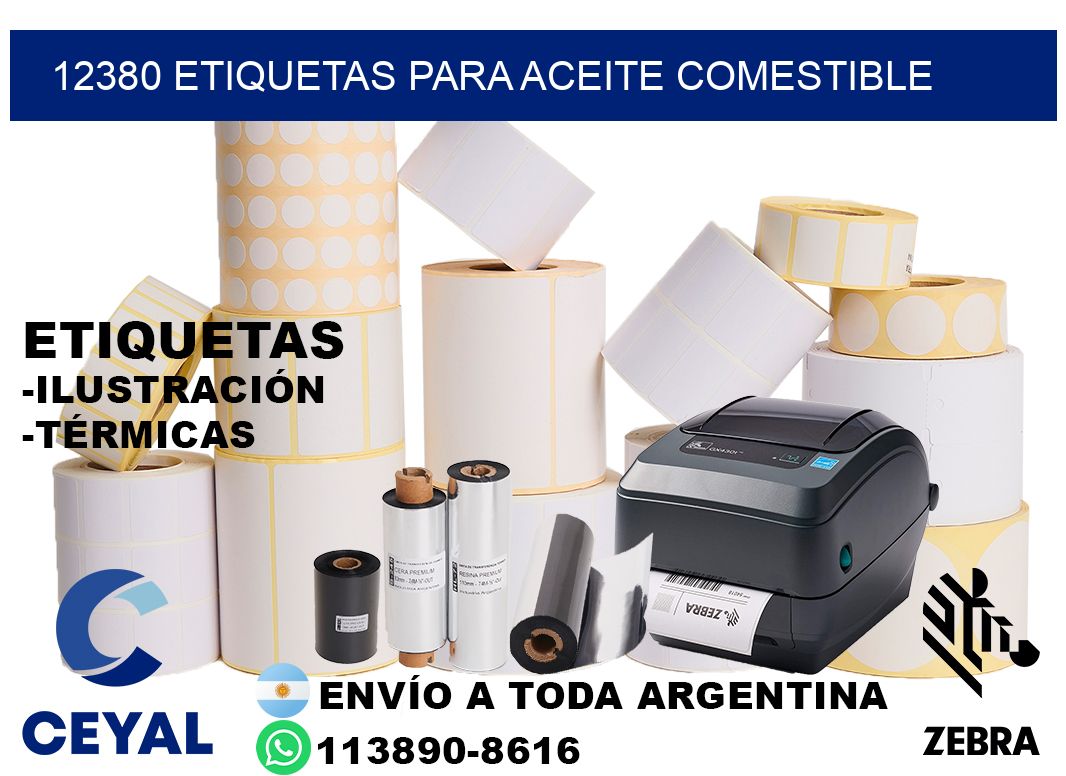 12380 Etiquetas para aceite comestible