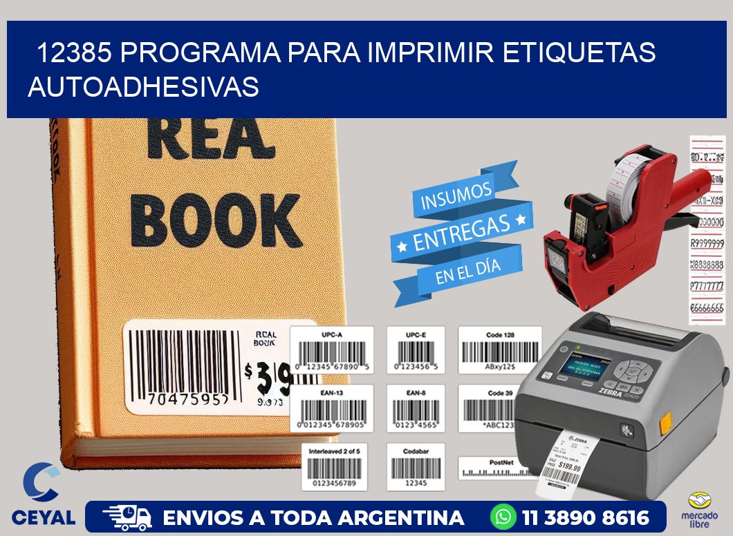 12385 Programa para imprimir etiquetas autoadhesivas
