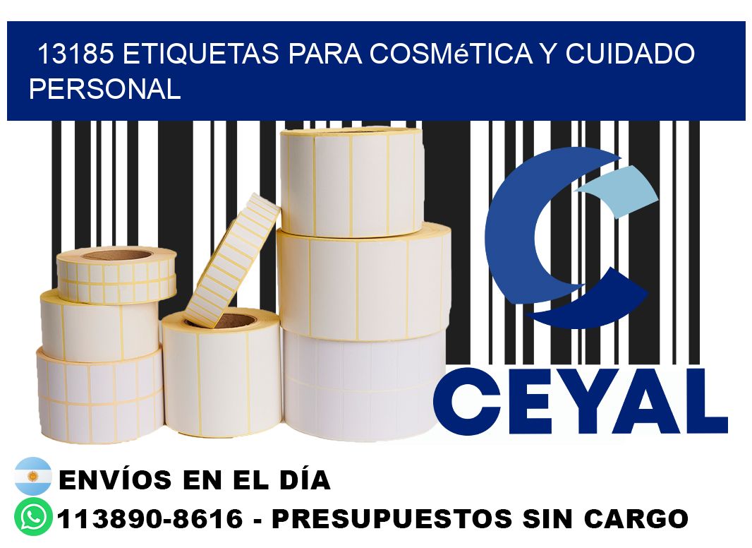 13185 Etiquetas para cosmética y cuidado personal