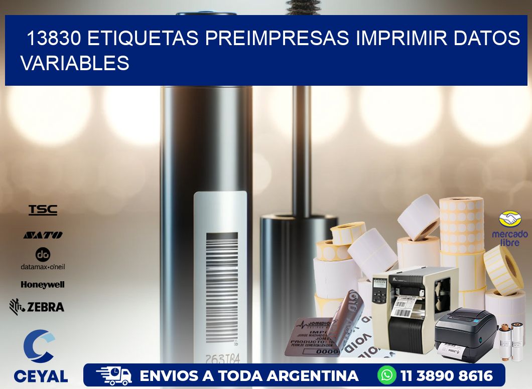 13830 Etiquetas preimpresas imprimir datos variables