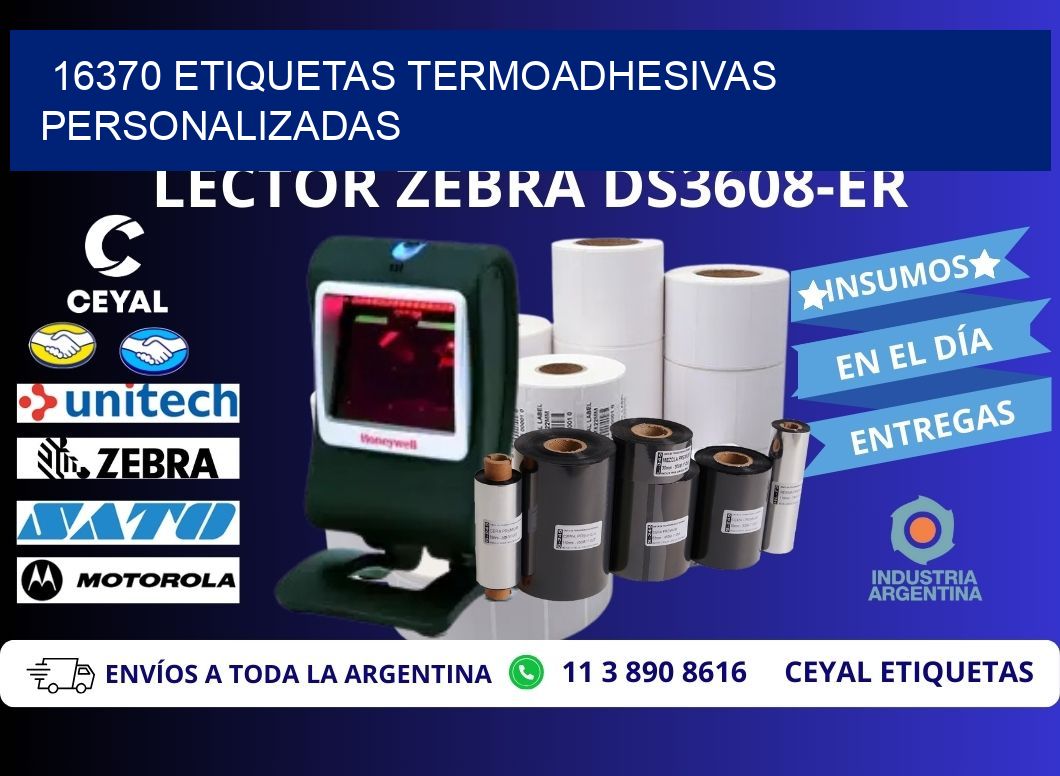 16370 Etiquetas termoadhesivas personalizadas