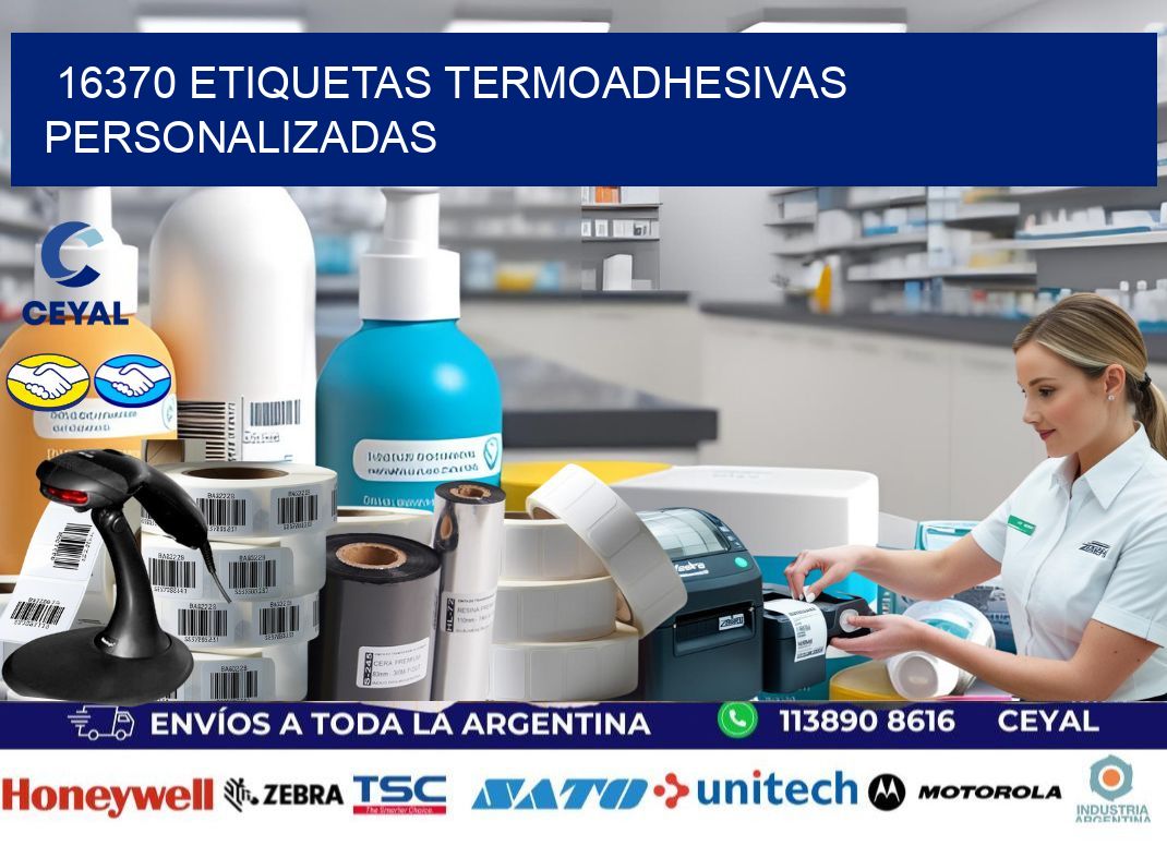 16370 Etiquetas termoadhesivas personalizadas