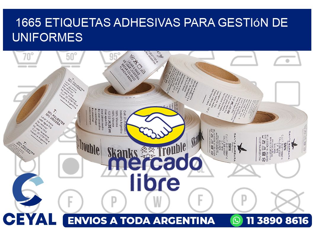 1665 Etiquetas adhesivas para gestión de uniformes