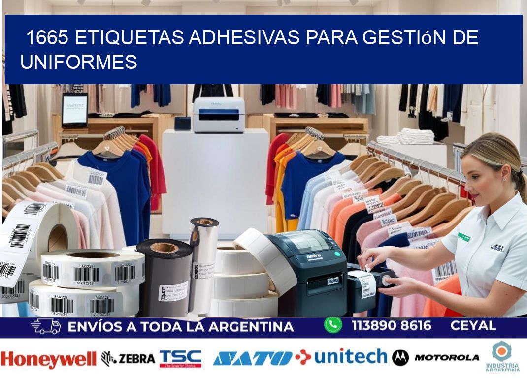 1665 Etiquetas adhesivas para gestión de uniformes