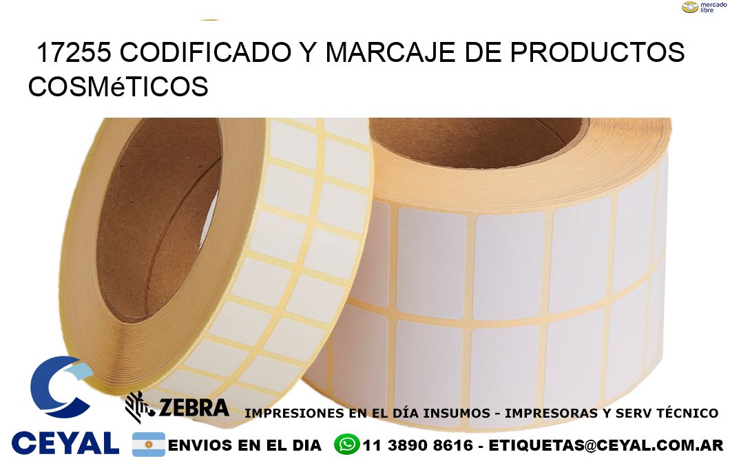 17255 codificado y marcaje de productos cosméticos