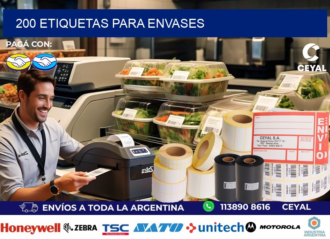 200 Etiquetas para envases