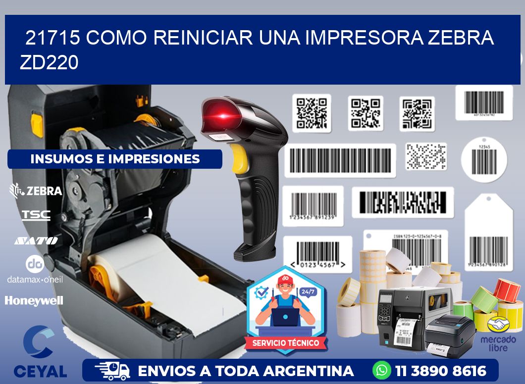 21715 Como reiniciar una impresora Zebra  ZD220