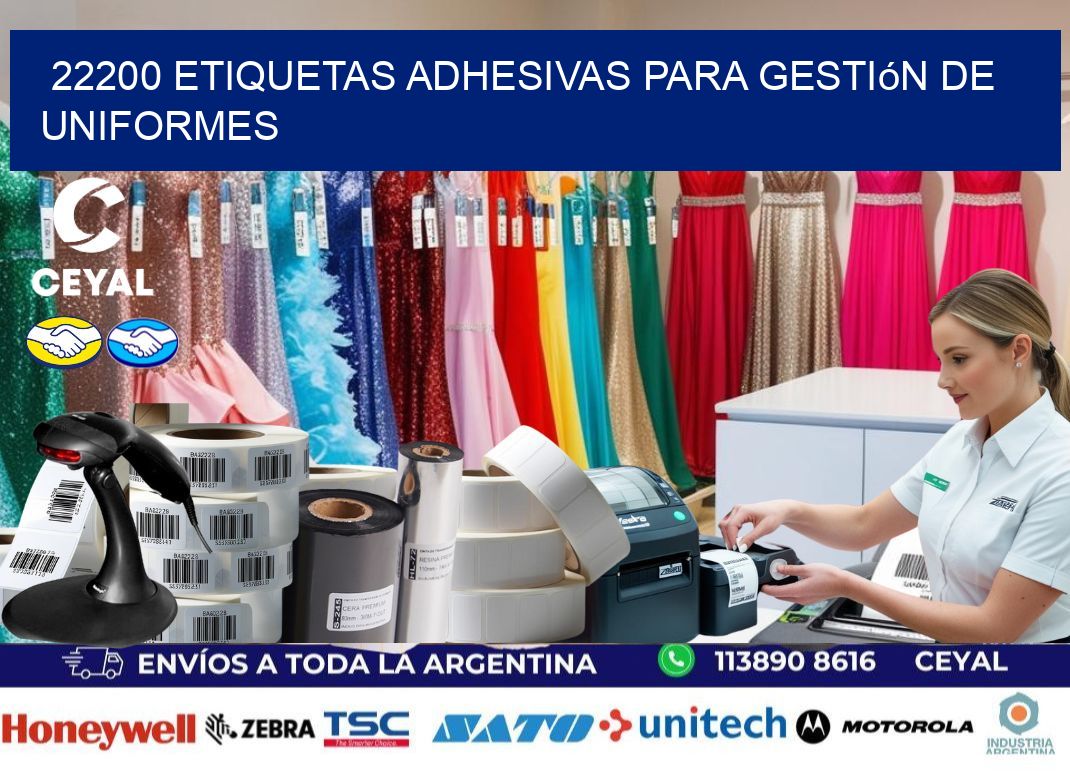 22200 Etiquetas adhesivas para gestión de uniformes