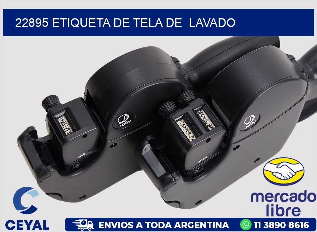 22895 etiqueta de tela de  lavado