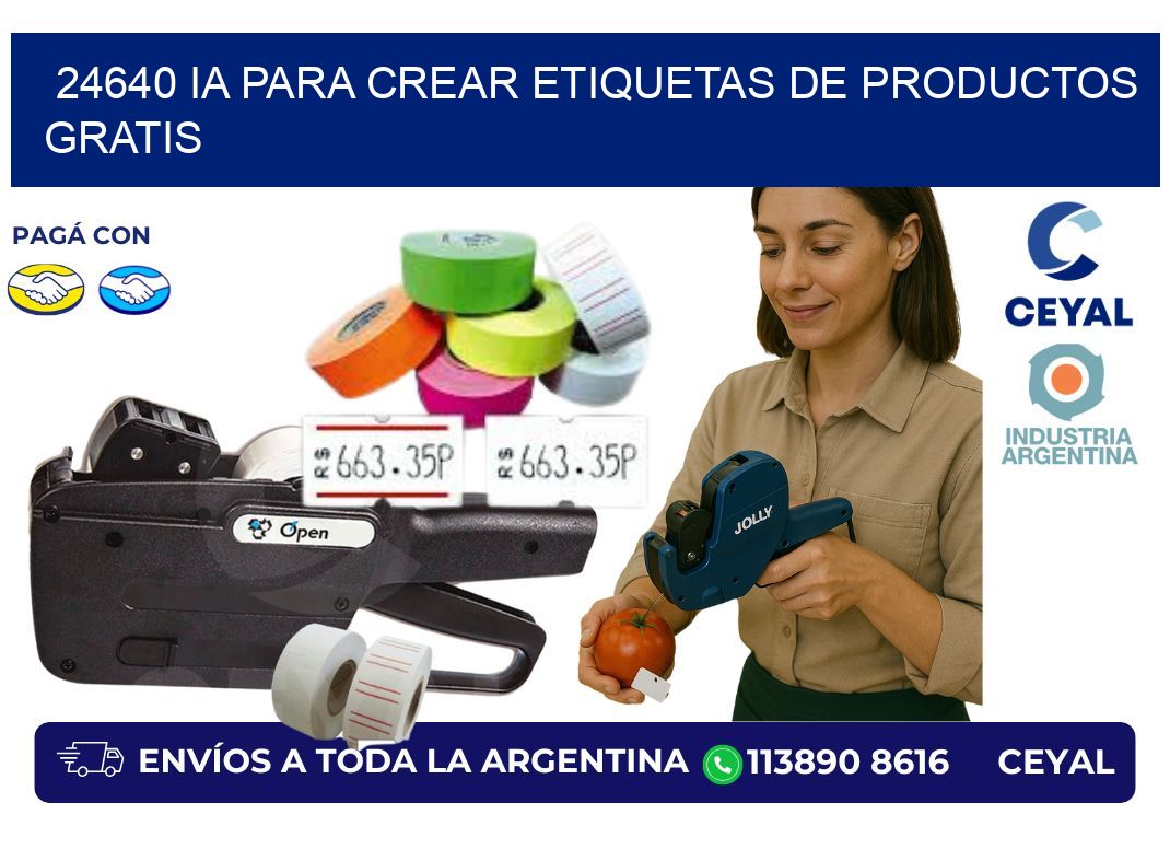 24640 IA para crear etiquetas de productos gratis