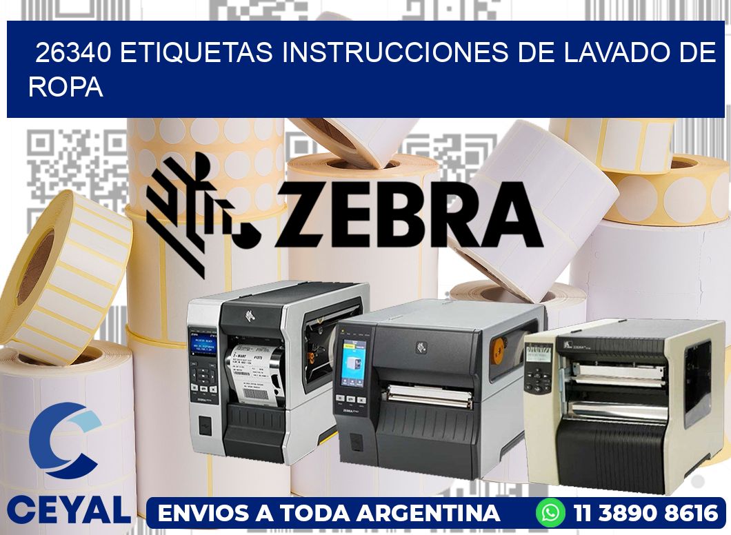 26340 etiquetas instrucciones de lavado de ropa