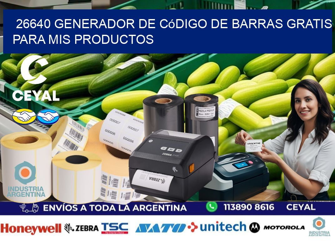 26640 Generador de código de barras gratis para mis productos