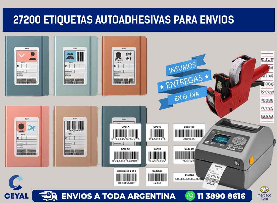 27200 etiquetas autoadhesivas para envios