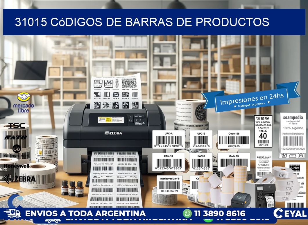 31015 Códigos de barras de productos