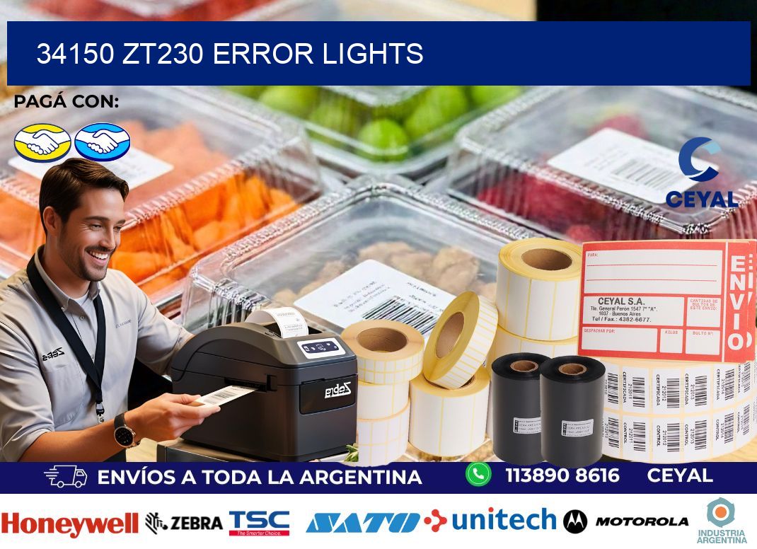 34150 ZT230 error lights