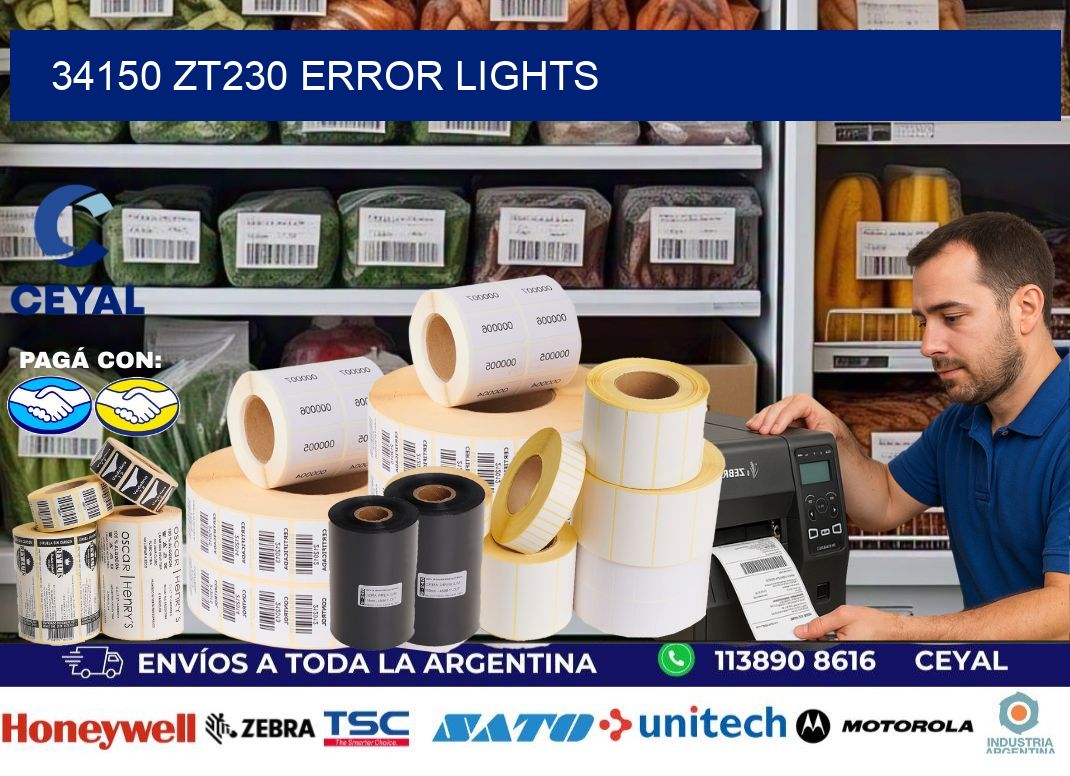 34150 ZT230 error lights