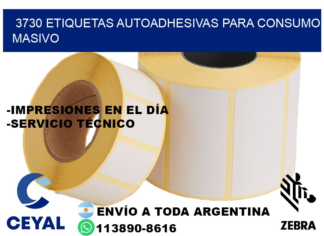 3730 Etiquetas autoadhesivas para consumo masivo
