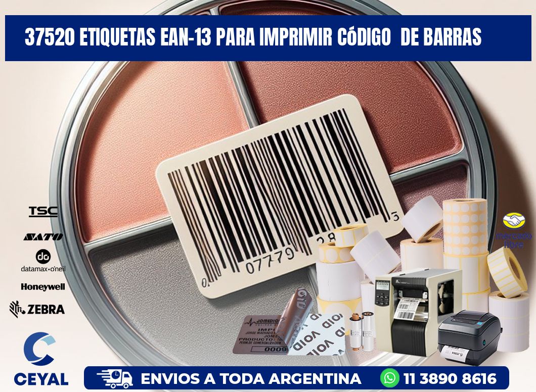 37520 etiquetas ean-13 para imprimir código  de barras