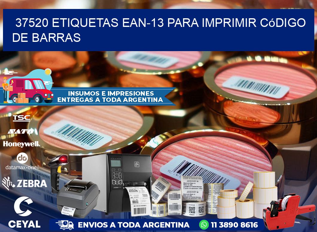 37520 etiquetas ean-13 para imprimir código  de barras