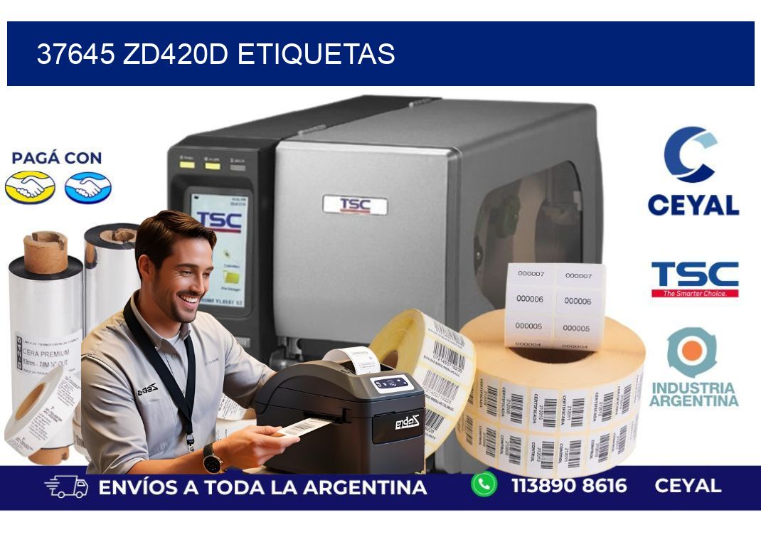 37645 ZD420d etiquetas