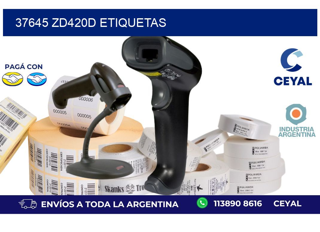 37645 ZD420d etiquetas